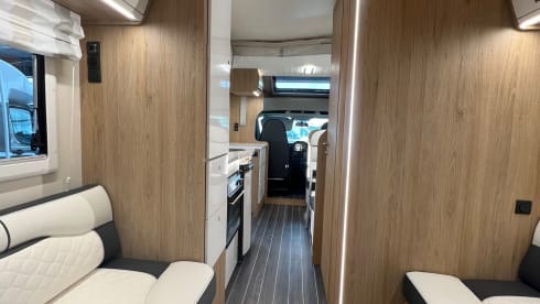5 berth immaculate Ford Roller Team 747 Automatic new to hire October 2023