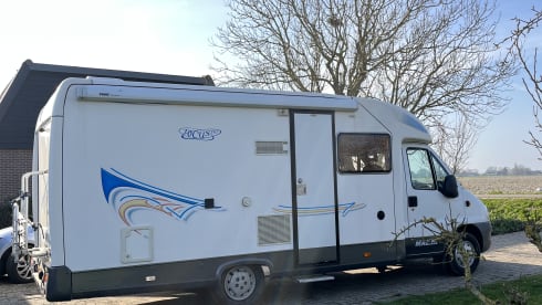 Beautiful fiat camper with solar panel