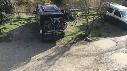 Blauwe schevie – Campervan