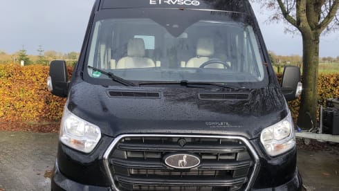 Beautiful 2-person Ford camper van from 2023 with luxurious furnishings