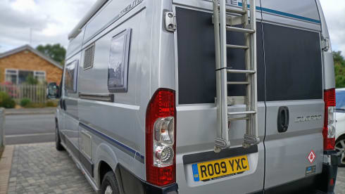 Roddy –  Roddy, our 2 berth well appointed camper for Festivals and Touring