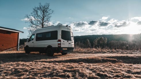 Perfecte Plek | zand – Mercedes Sprinter L2H2 (2018) - automatique | hors réseau | intérieur de luxe