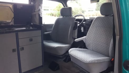 Summer -VW T4 California with fixed sleeping roof