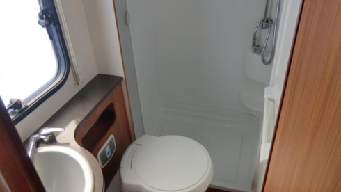 Comfortable 3 to 4 person Adria Sport 573 DF.