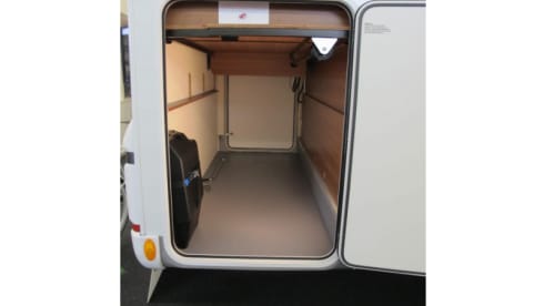LMC Integral Camper with round seating layout