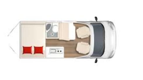 "Big" Nuggy – Very comfortable camper with 4 seats / 4 sleeping places