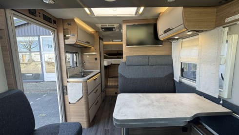Luxe en rust in de natuur – 4p Knaus integrated uit 2022