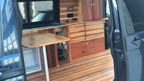 4 berth Volkswagen campervan 2016 6 speed, unique wooden interior