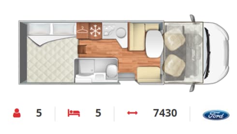 Luxury mobile home with spacious beds and a very large garage