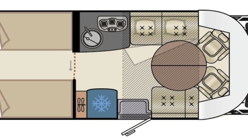 Fleurette Magisten 73LJF with bathroom in the back