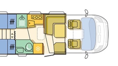 Adria Matrix 670 SL modèle 2021 (4-5 pers./ entièrement équipé pour les vacances)