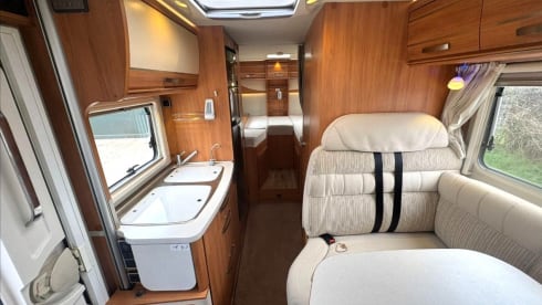 Ellen Mae  – Luxurious and spacious high end 4 berth Hymer A Class Motorhome
