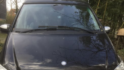 Marco Polo Adventurer  – camper black, excellent condition, with tinted glass in the back for lots of privacy