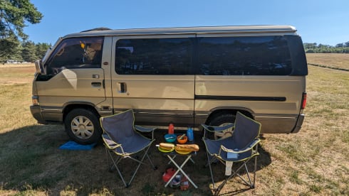 The Golden Ticket – *UNIQUE* Nissan Homy modern retro campervan for the simple life