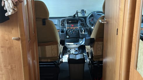 Bertie  – 4 berth Auto-Trail with all amenities.