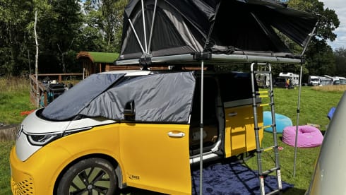 Buzzby – ID Buzz Campervan with optional roof top tent . Insurance included