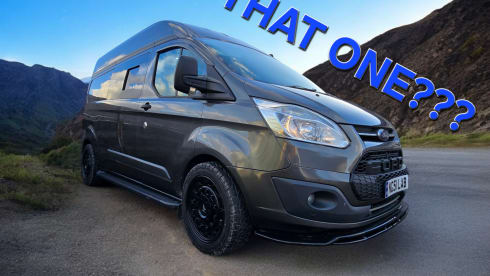 Big grey – 2 berth Ford Transit Custom campervan *HOT water + shower point* RIB Bed