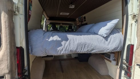 Joe – Joe. 2 Berth Truly Off Grid Adventure Van. Storage and Comforts Galore. 
