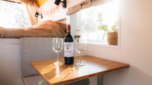 Luxurious campervan with stylish interior