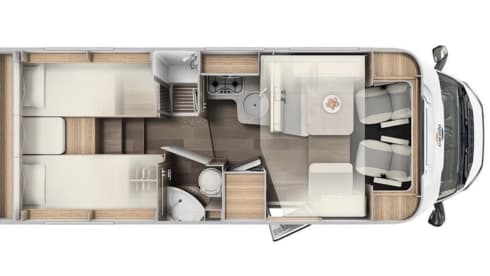 Making Memories 3 – 4persoons Ford Carado T447 half integraal uit 2025 met een Hefbed