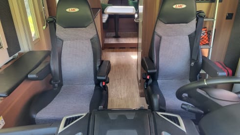 LMC integrated camper with round seating from 2018