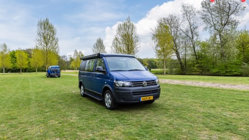 Blue 4p Volkswagen bus 