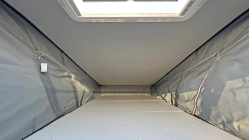 Betty George – Elddis 4 berth Automatic Campervan 2024 With Double Bed Pop Top