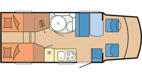3p complete semi-integrated camper