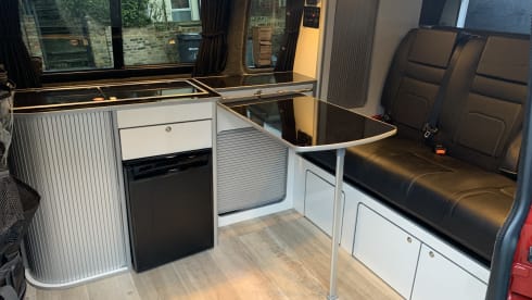 Tracey – Big VW Transporter - sleeps 4 + a child