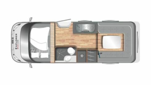 LMC integrated camper with round seating from 2018