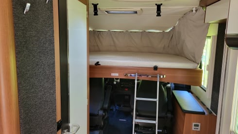 LMC integrated camper with round seating from 2018