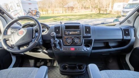 Beautiful Dethleffs semi-integrated camper