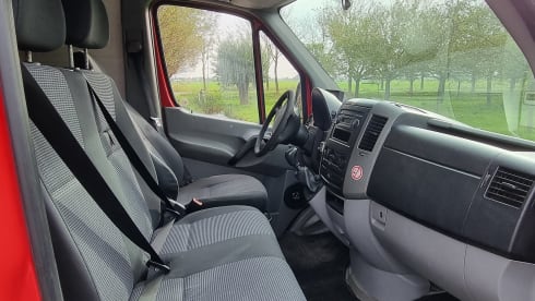 Firefly – The bus camper with a large comfy bed & easy to drive