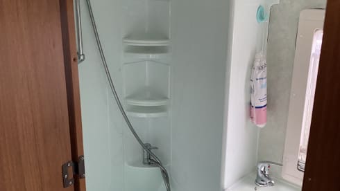 Comfortable retro touring camper.