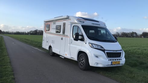 Luxurious young camper with many extras
