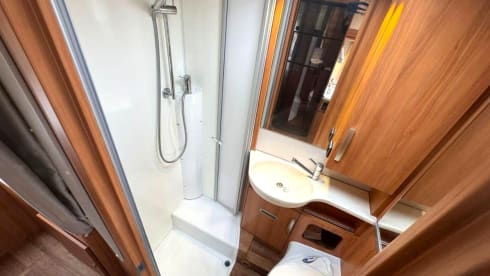 Ellen Mae  – Luxurious and spacious high end 4 berth Hymer A Class Motorhome
