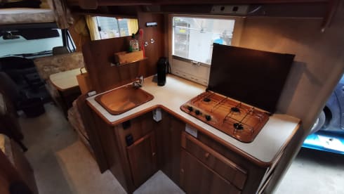 Spacious 6 person Rimor camper fully equipped.