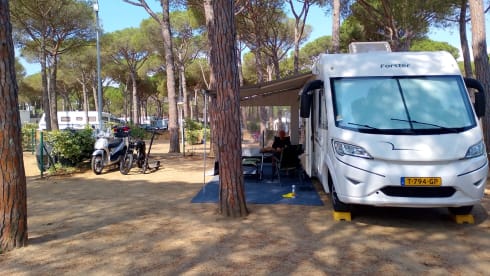 FORSTER 738 EB, 4 persons, garage and scooter included