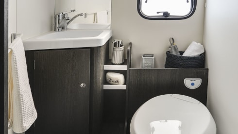 April – Rollerteam Zefiro 685. 2024 luxury 4 berth motorhome. Known as ''April''.