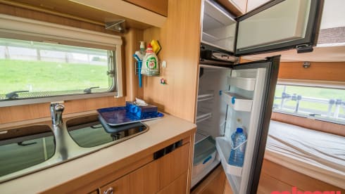 Fully furnished alcove motorhome
