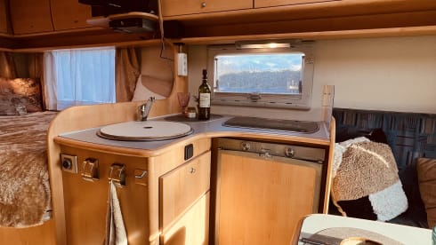 Milly – our Low budget 4 person camper with 3 sleeping places 2006