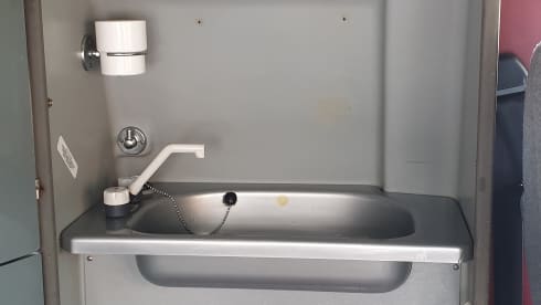 Original retro Volkswagen T3 Dehler with complete camping equipment.