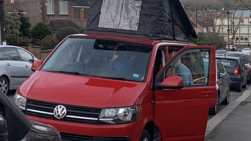 Tracey – Big VW Transporter - sleeps 4 + a child