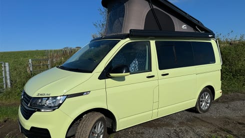 Hit the Road in Style with Our Gorgeous Green VW Campervan!