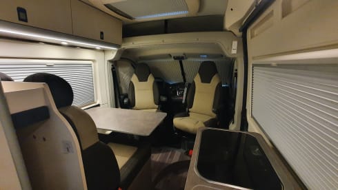 Westfalia Luxury Adventure Bus Camper with Bus Biker