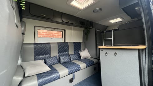 Large camper very spacious boot new looking interior fixed comfy bed.  – 3 berth Peugeot bus from 2007
