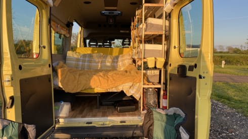Vincent – a comfy yellow 2 berth Peugeot campervan from 2015