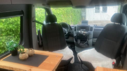 atmospheric spacious 2 person mercedes camper bus