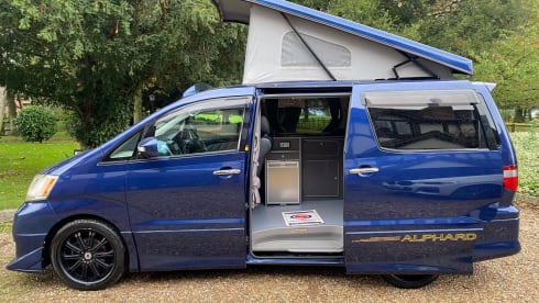 Cyanocitta – Toyota Alphard Campervan, 4WD, 4 seats, 4 berth* with heating,  automatic. 