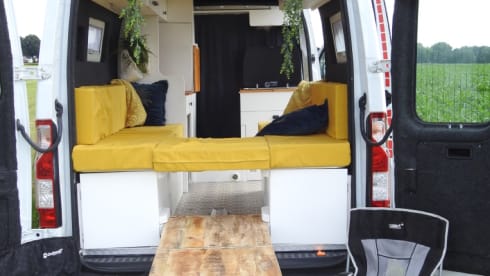 Atmospheric bus camper